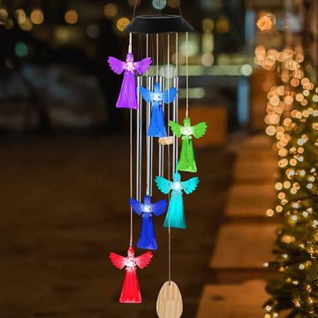 Solar Power Angel Wind Chimes